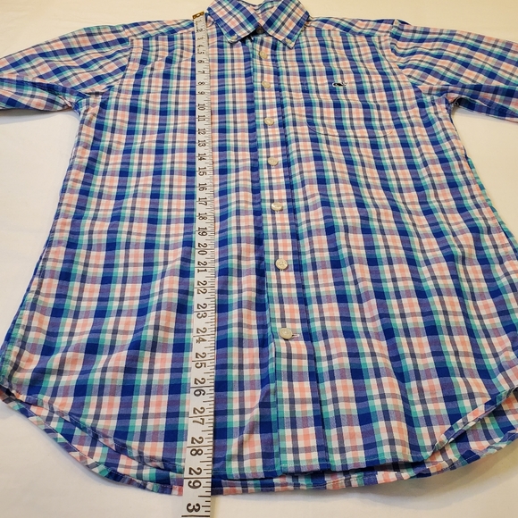 Vineyard Vines Slim Fit Tucker Shirt Long Sleeve Button Down Pastel Plaid Mens S - Picture 5 of 6